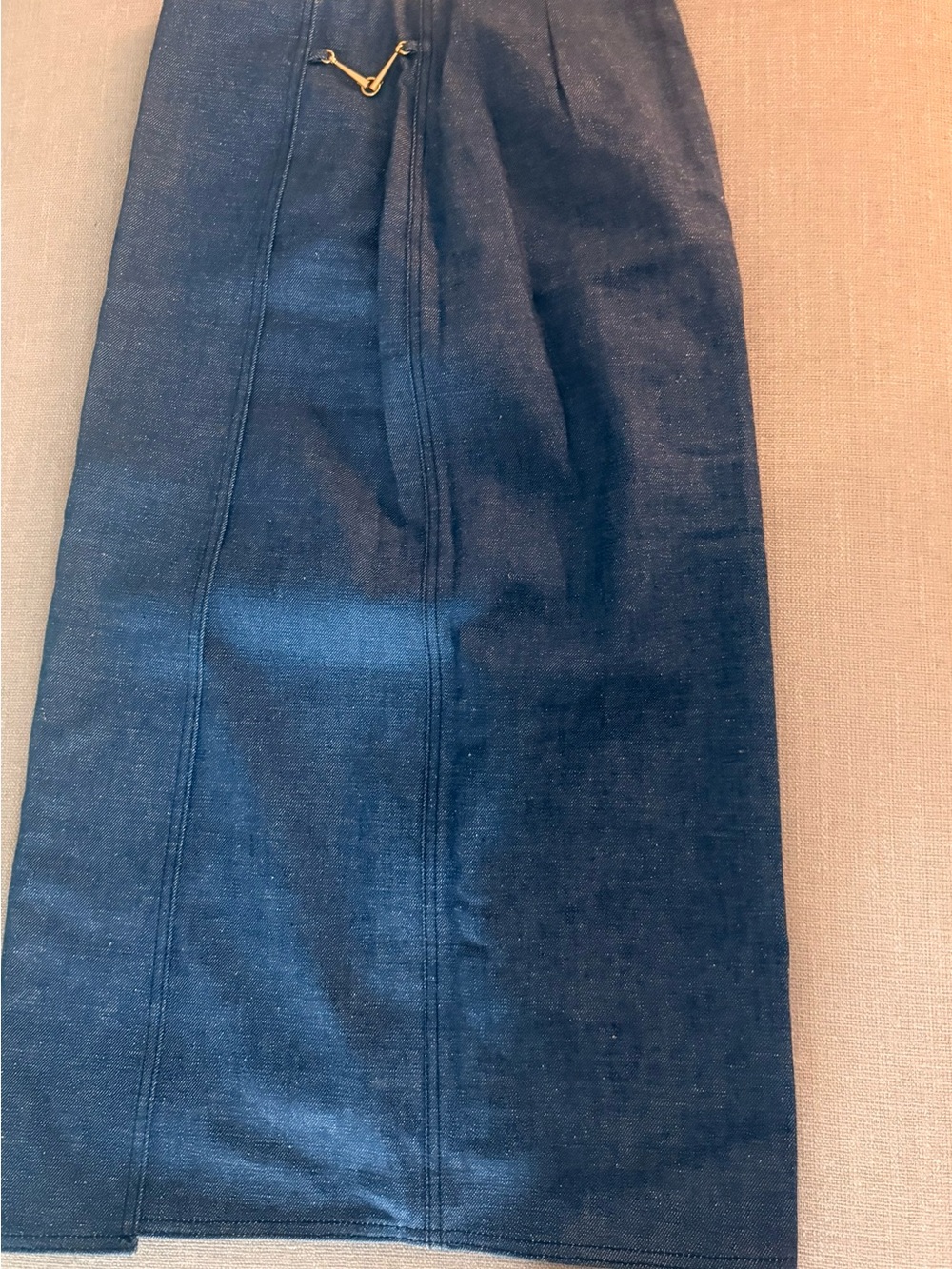 Tory Burch Dark Blue Denim Pencil Skirt